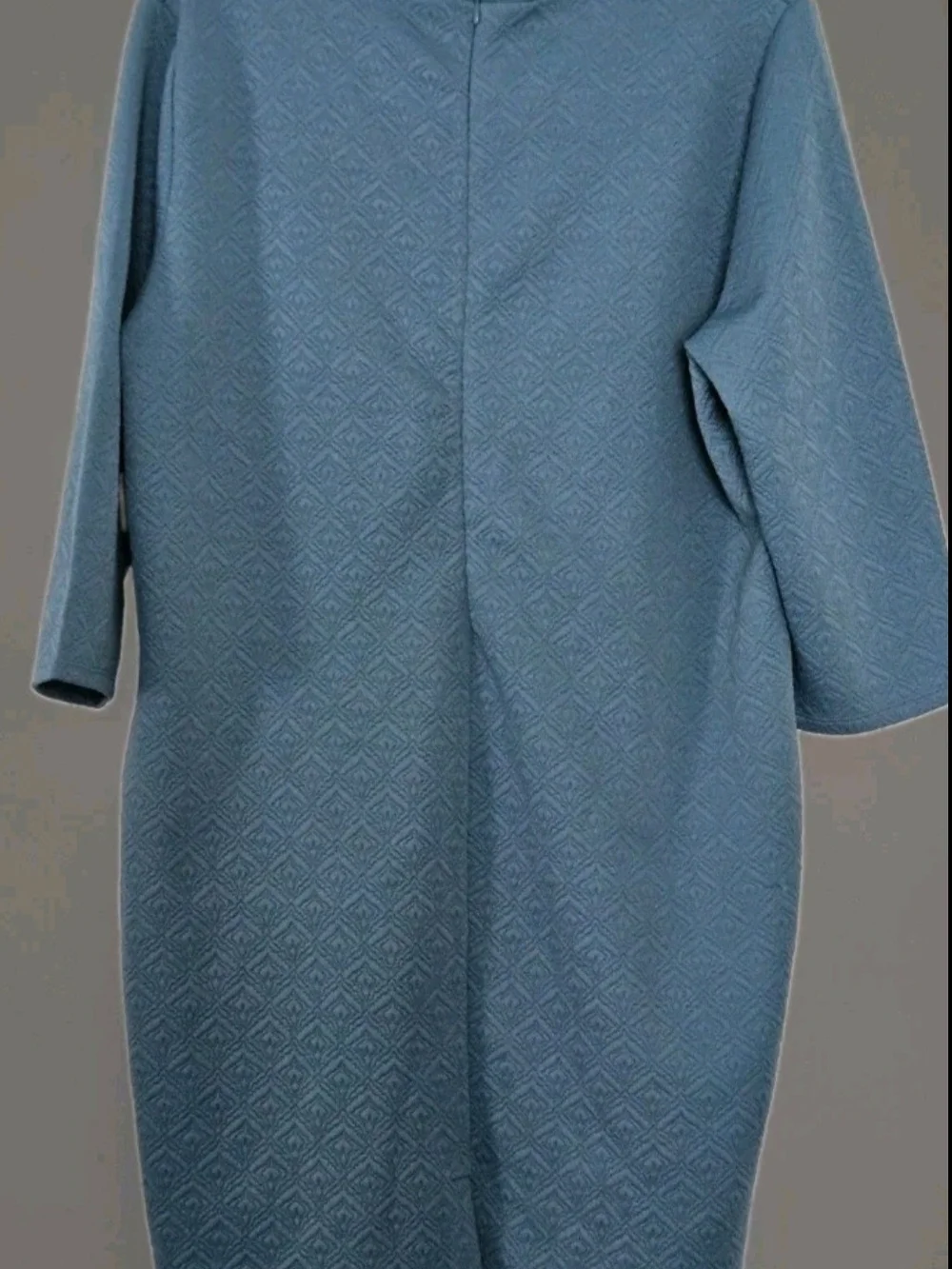 The Wendy Williams Collection Teal Geometric Jacquard Knit Sheath Dress Sz 2X